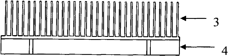 Method for preparing gradient-structure copper radiating rib for electronic element