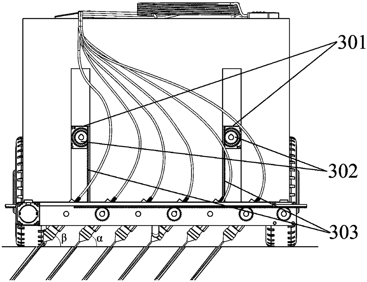 Auxiliary device for laser cutting concrete pavement