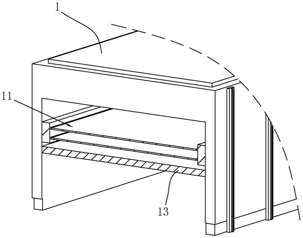 Furnace end device of annealing furnace suitable for glass bottle