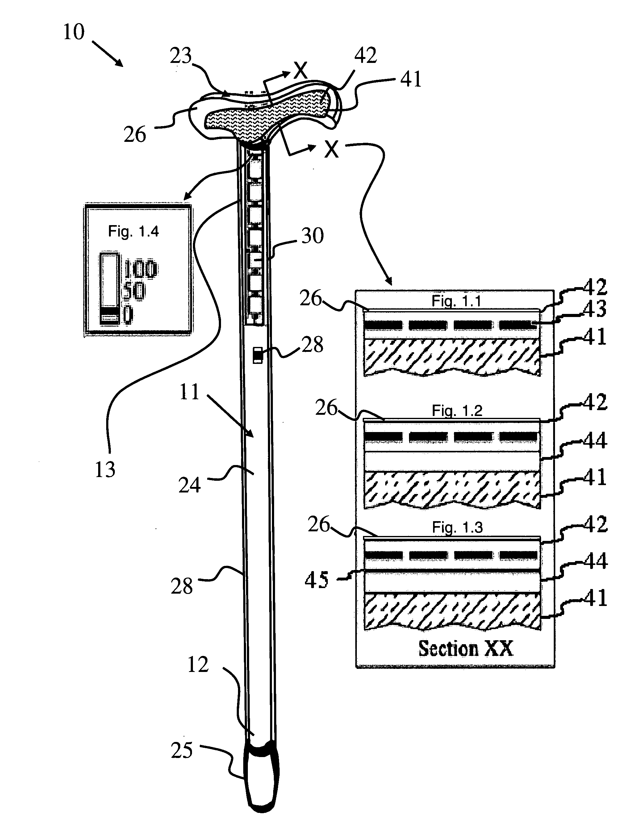 Heated handle construction