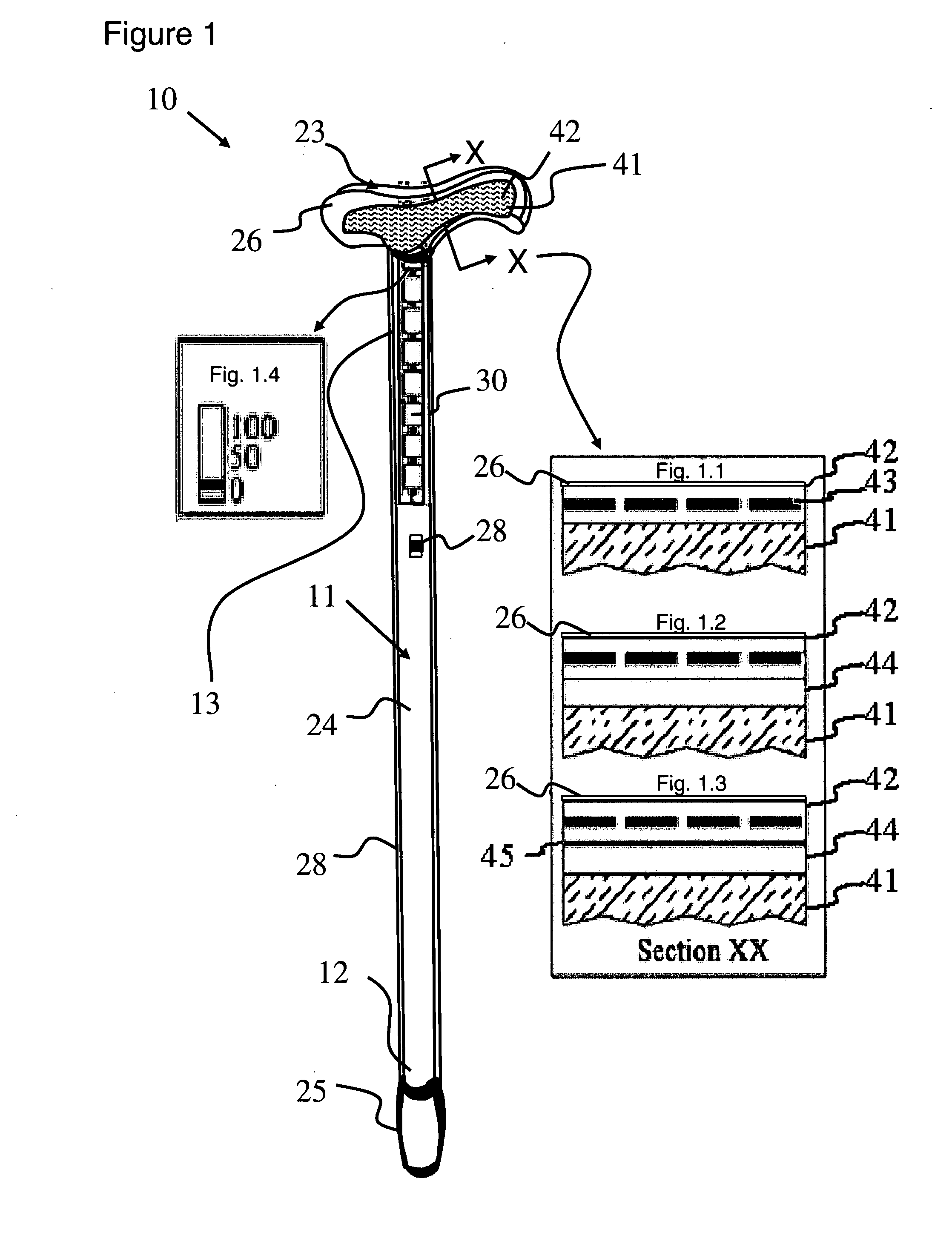 Heated handle construction