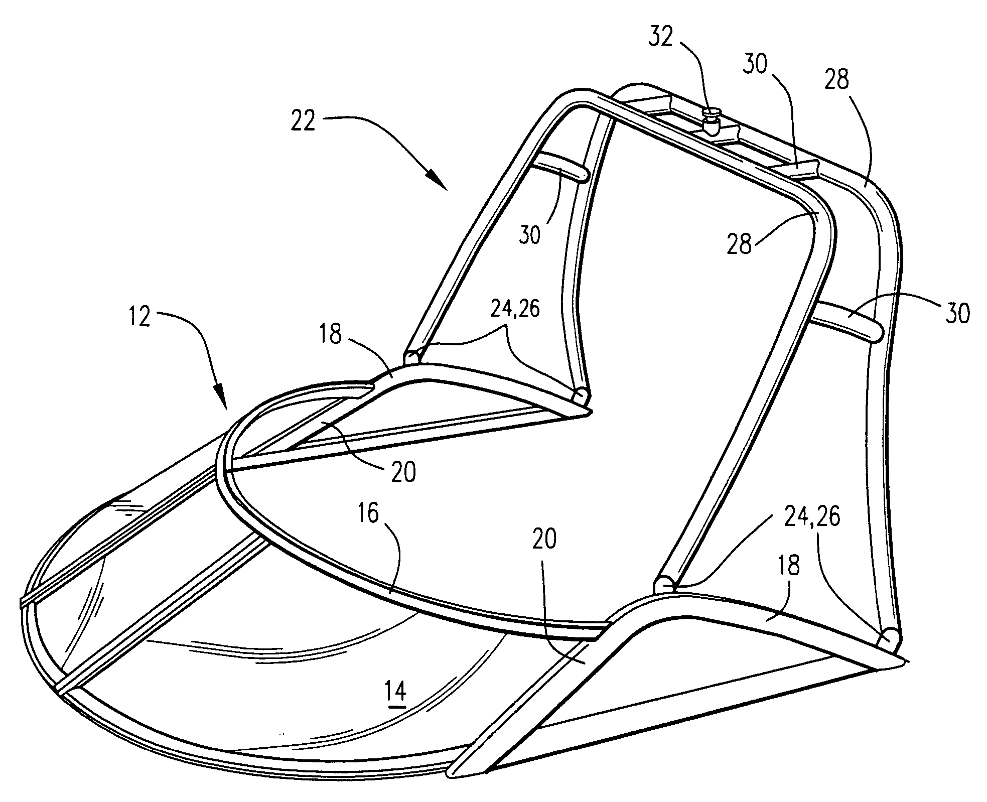 Windshield system including tower frame