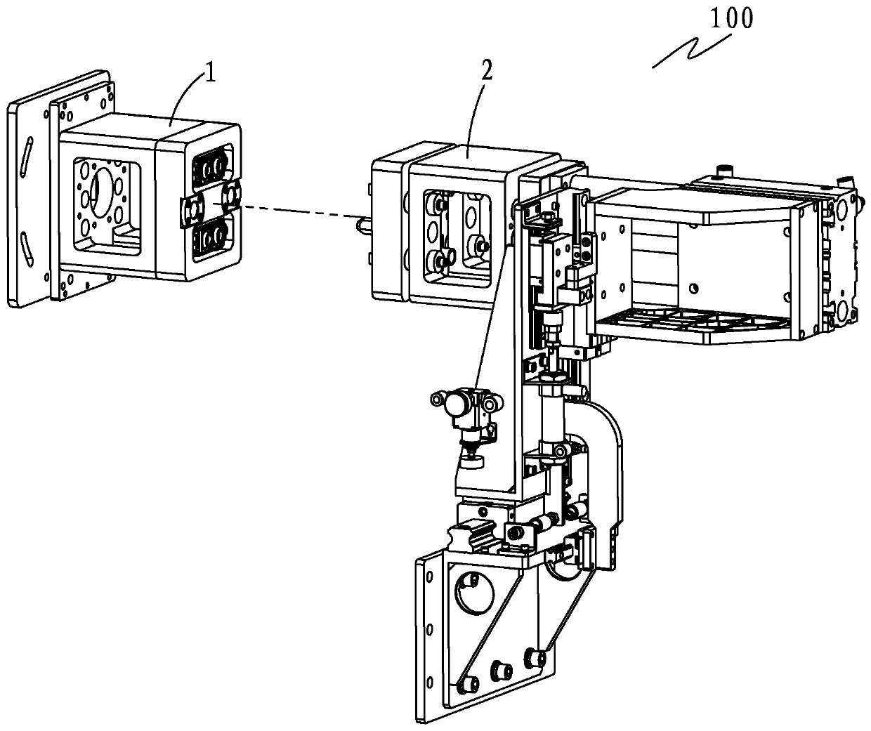 Fully automatic connecting device for testing new energy vehicle battery pack