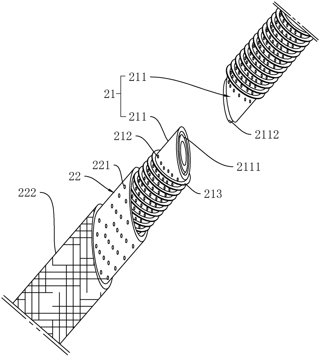 Highway slope drainage structure