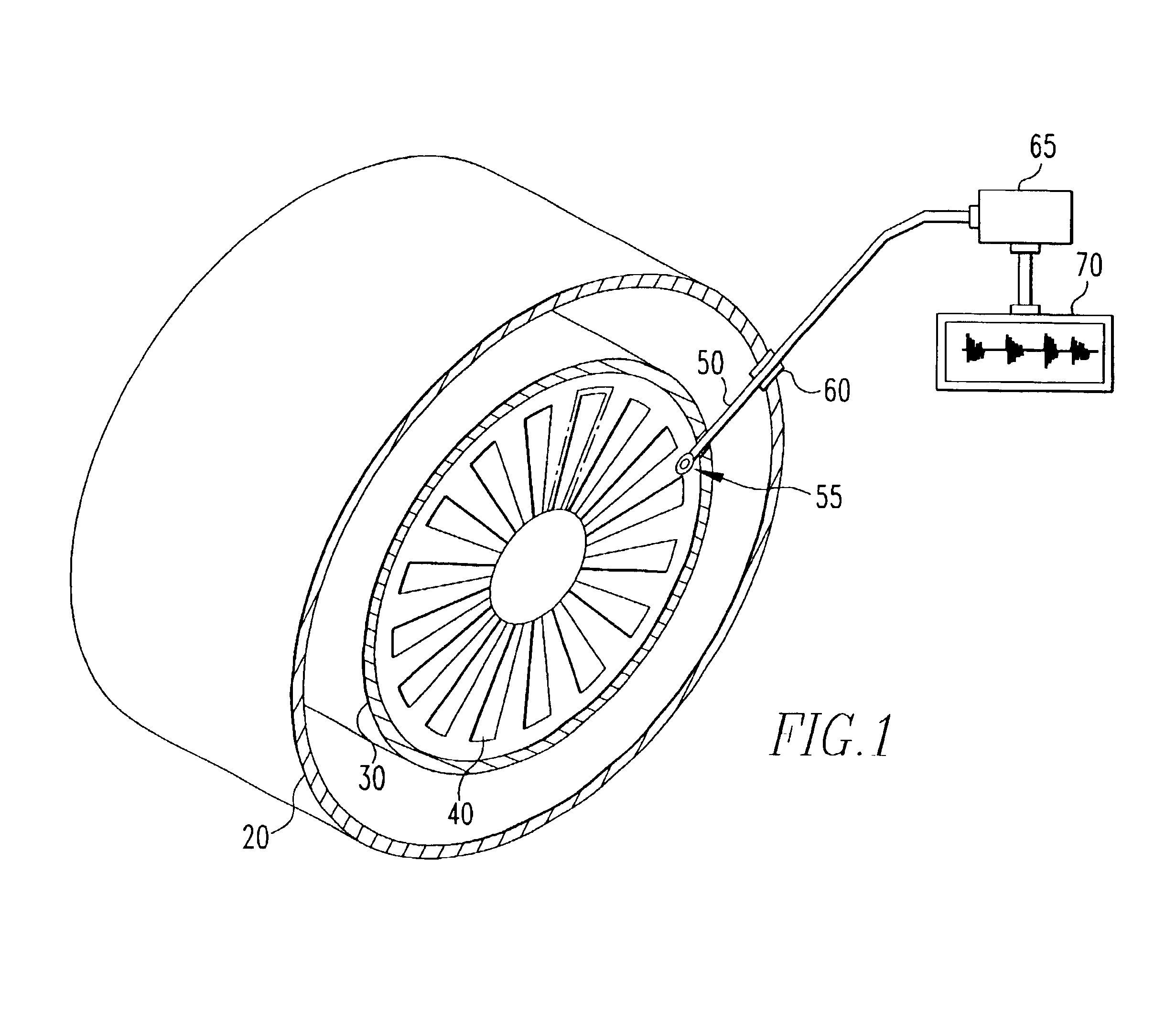 Ultraviolet sensing of the condition of the vanes and blades of gas turbines in service