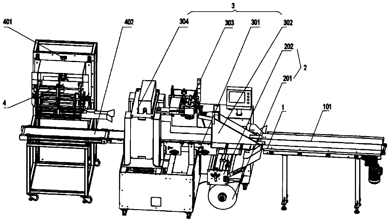 Automatic packaging and bundling device suitable for grapefruits of multiple specifications