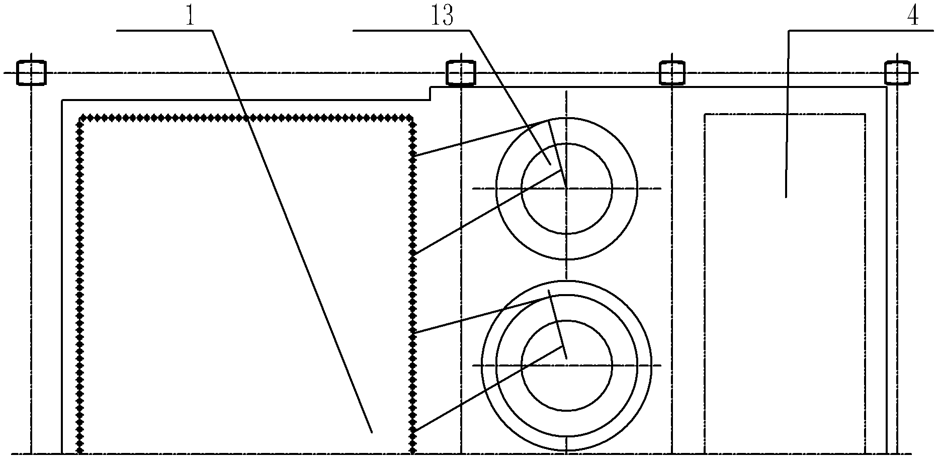 Forced circulation type hot water boiler structure