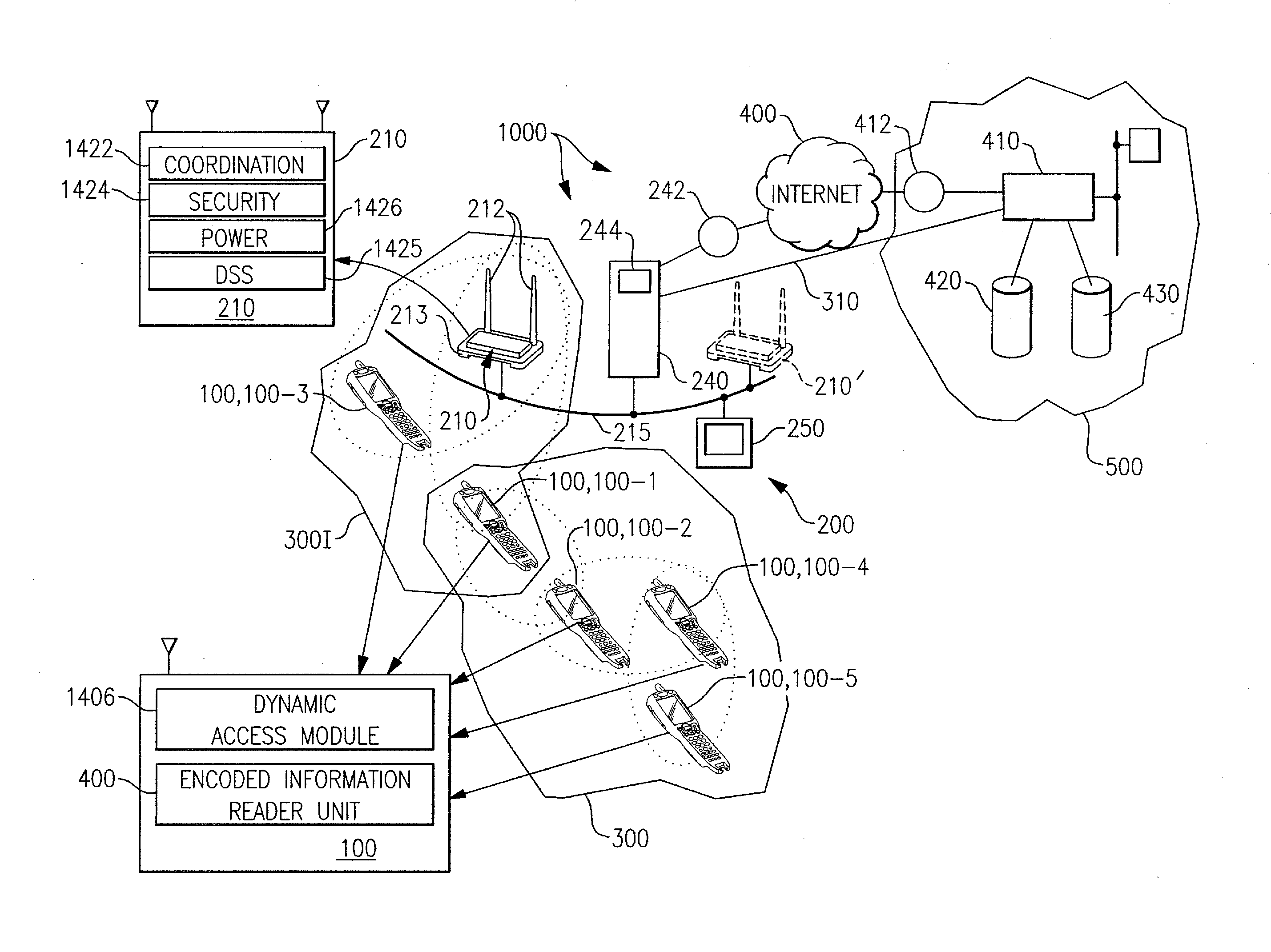 Data collection device having dynamic access to multiple wireless networks