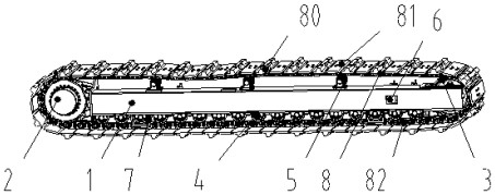 Walking track device for deep sea polymetallic nodule mining area