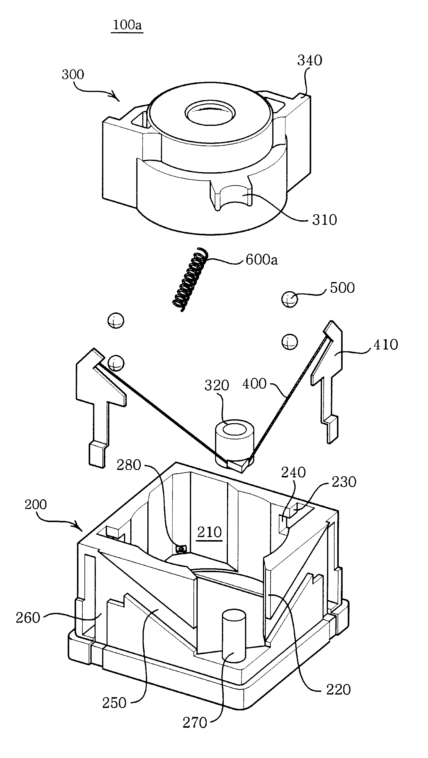 Lens actuating module