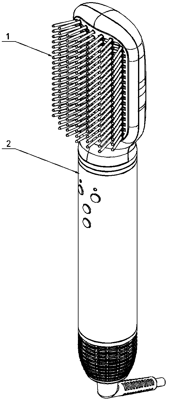 Handheld electric hair drier comb