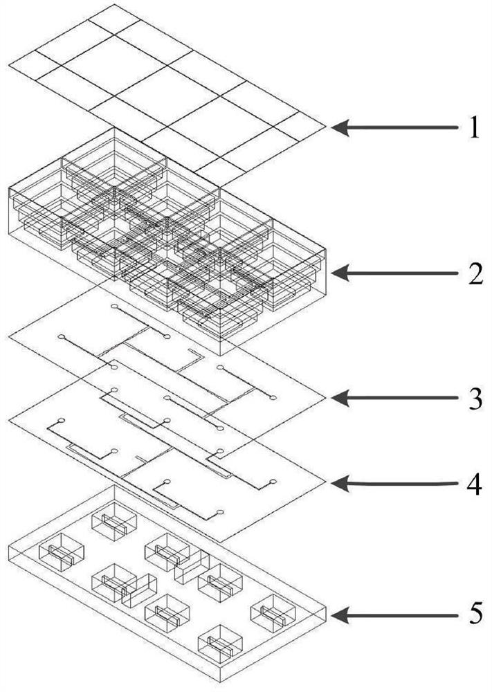 High-efficiency low-profile dual-linear polarization horn array antenna