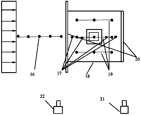 Chamber fire simulation experiment device under action of external wind