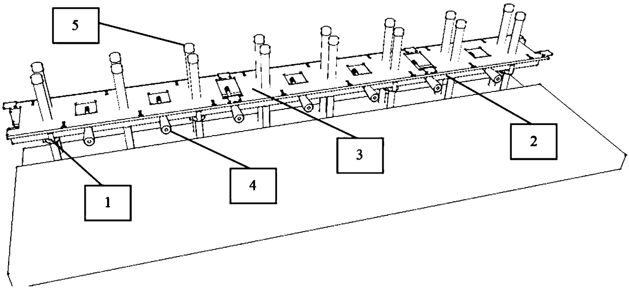 Prefabricated shear wall vertical steel bar positioning device