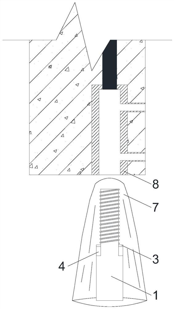 A method for preparing a multi-stage pre-embedded prefabricated component of a steel grouting sleeve connection joint