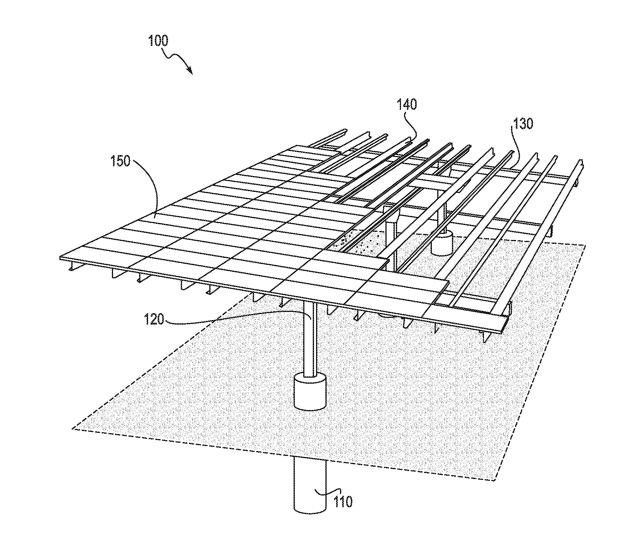 Solar canopy support system