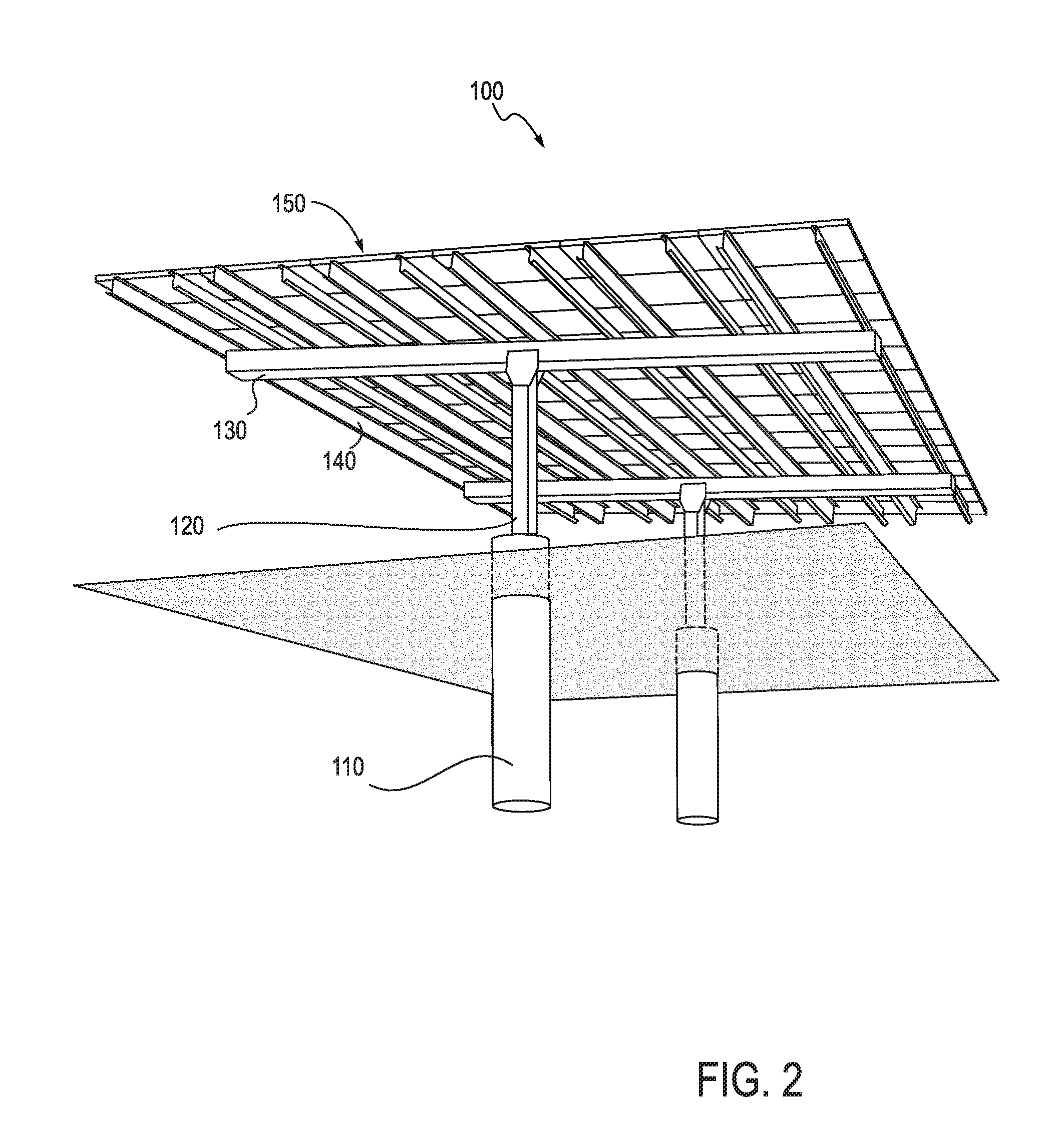 Solar canopy support system