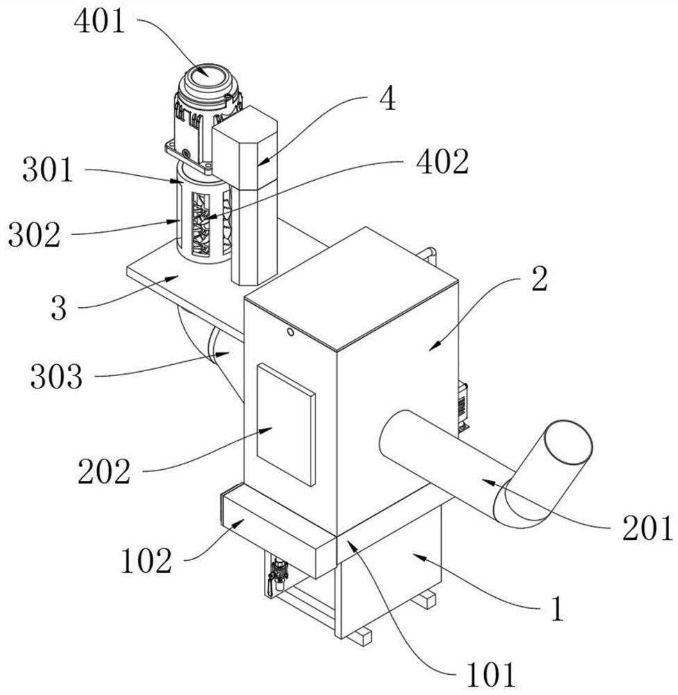 Waste gas treatment device for anesthesiology department