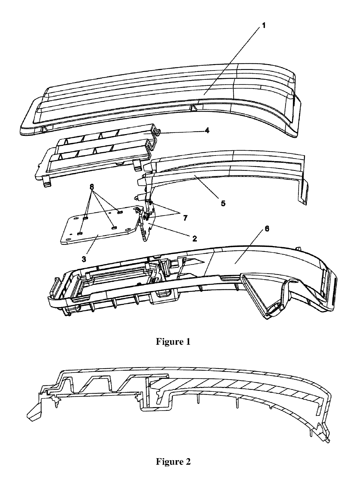 Vehicle lamp integrating a turn signal light, a side marker light and a headlight