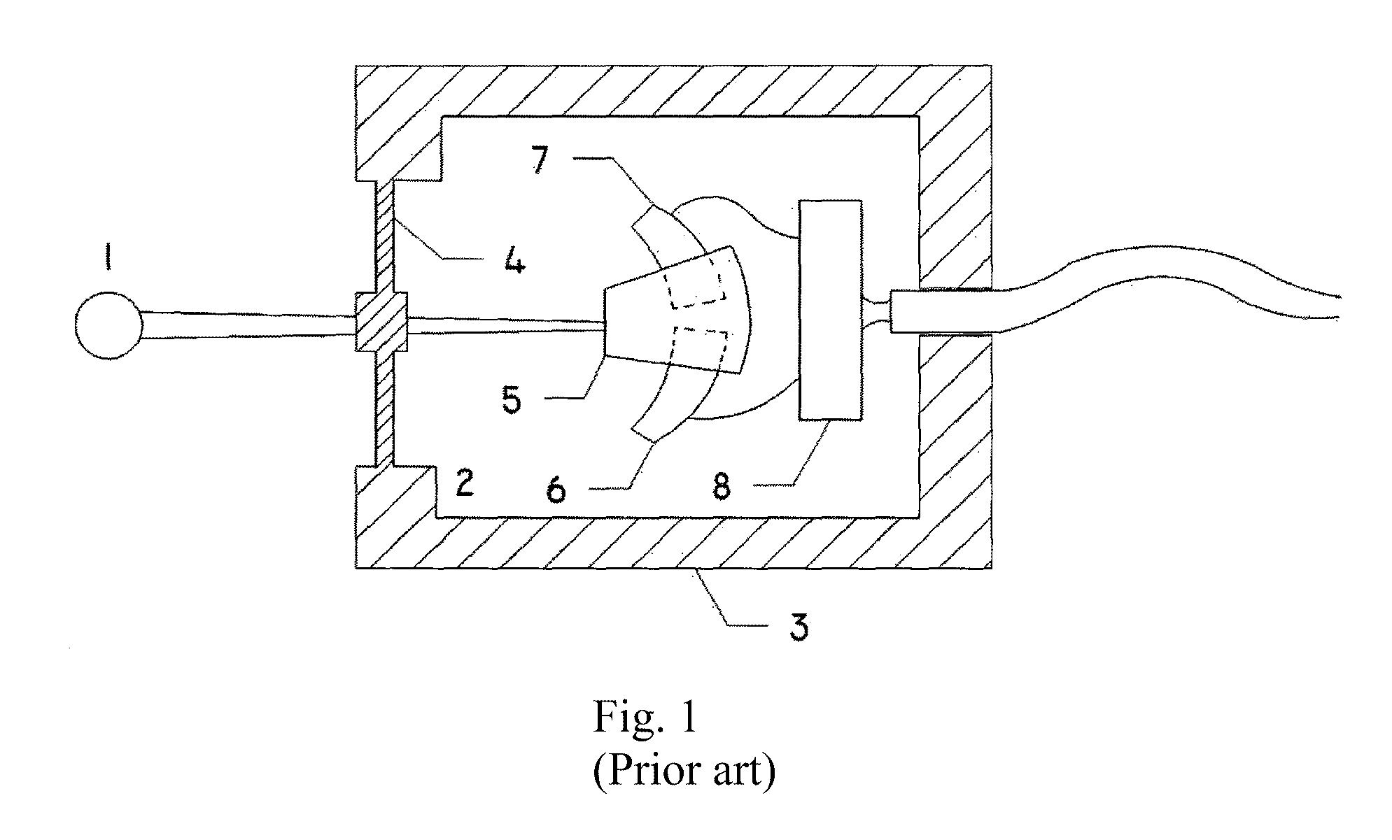 Load cell having an elastic body