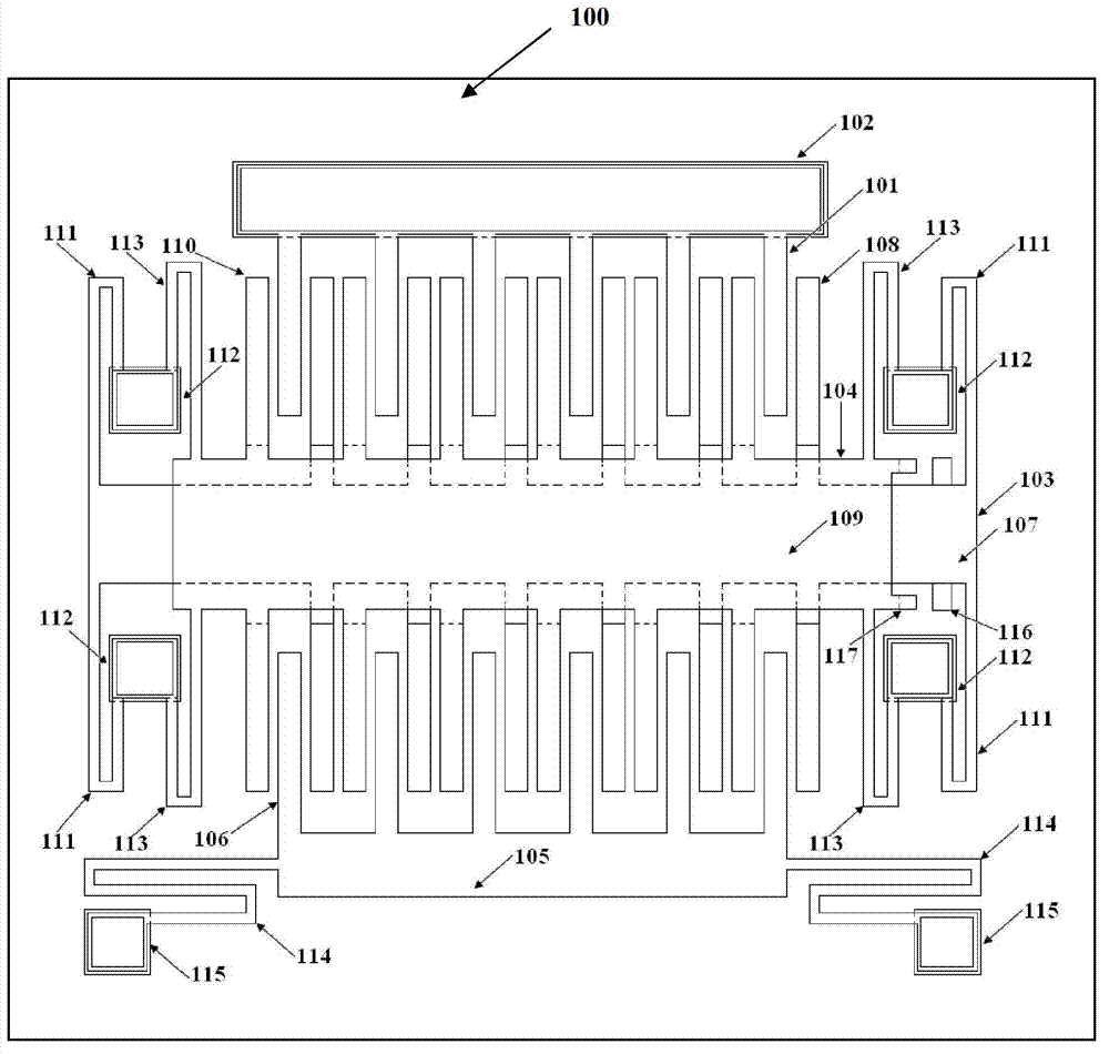 Micro-electro-mechanical comb tooth mechanism capable of adjusting tooth gaps by electrostatic force