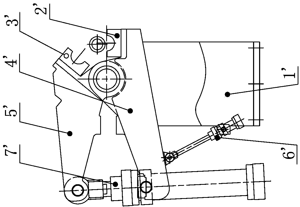 Three-jaw necking machine synchronizing by rack