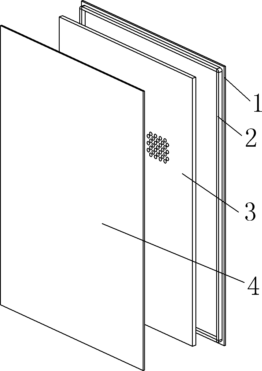 Coated hollow composite glass and manufacturing method thereof