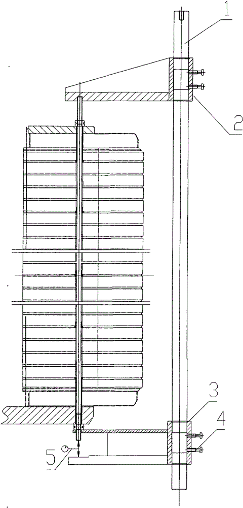 Press mounting method for generator stator core stretching screw