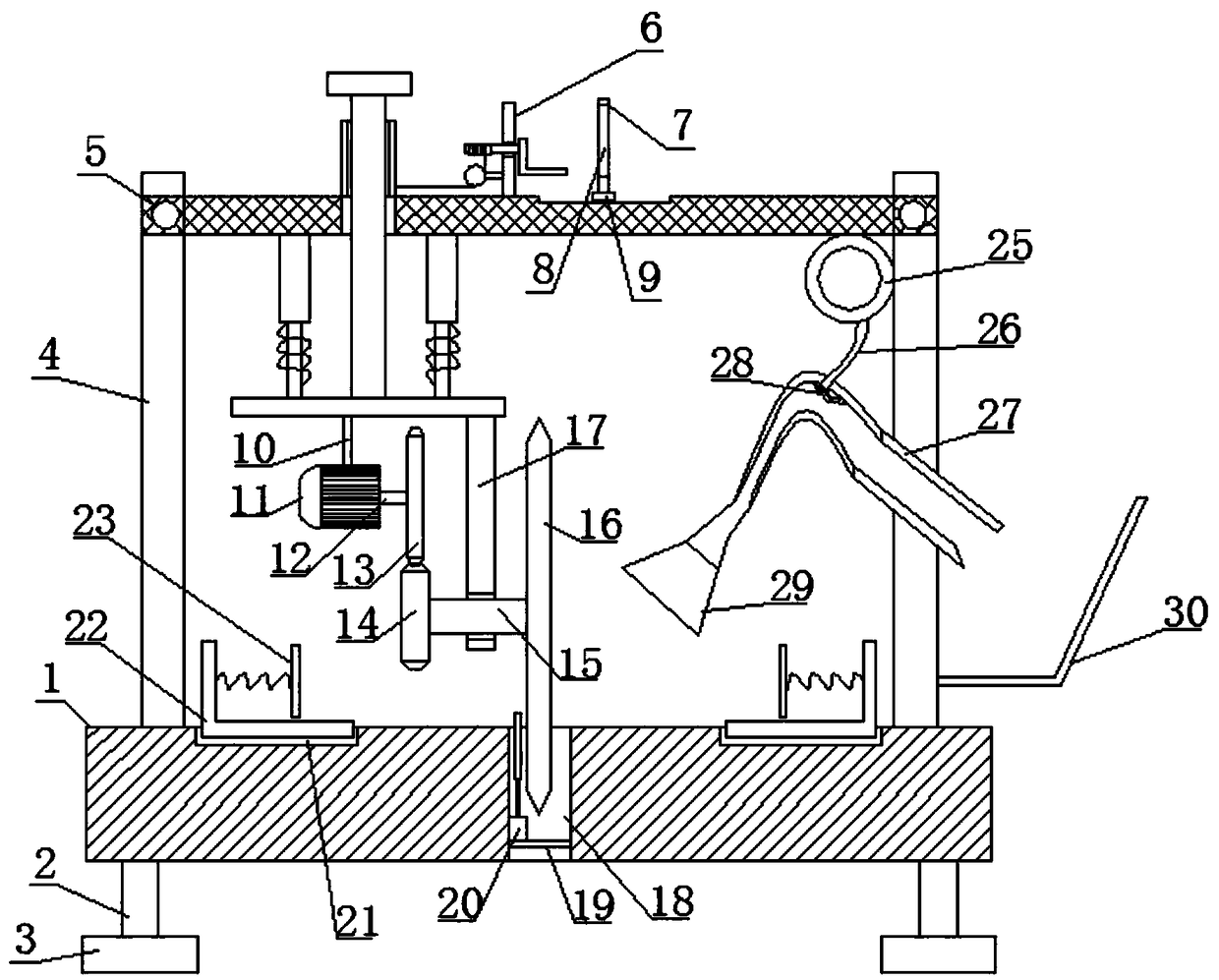 Novel energy-saving and environment-friendly brick cutting device