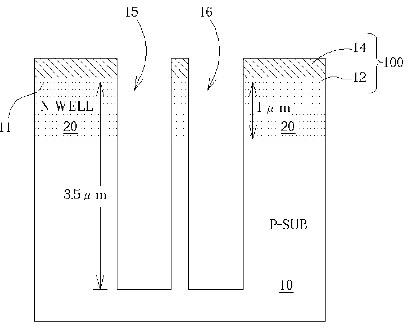 Deep-trench 1t-sram with buried out diffusion well merged with an ion implantation well