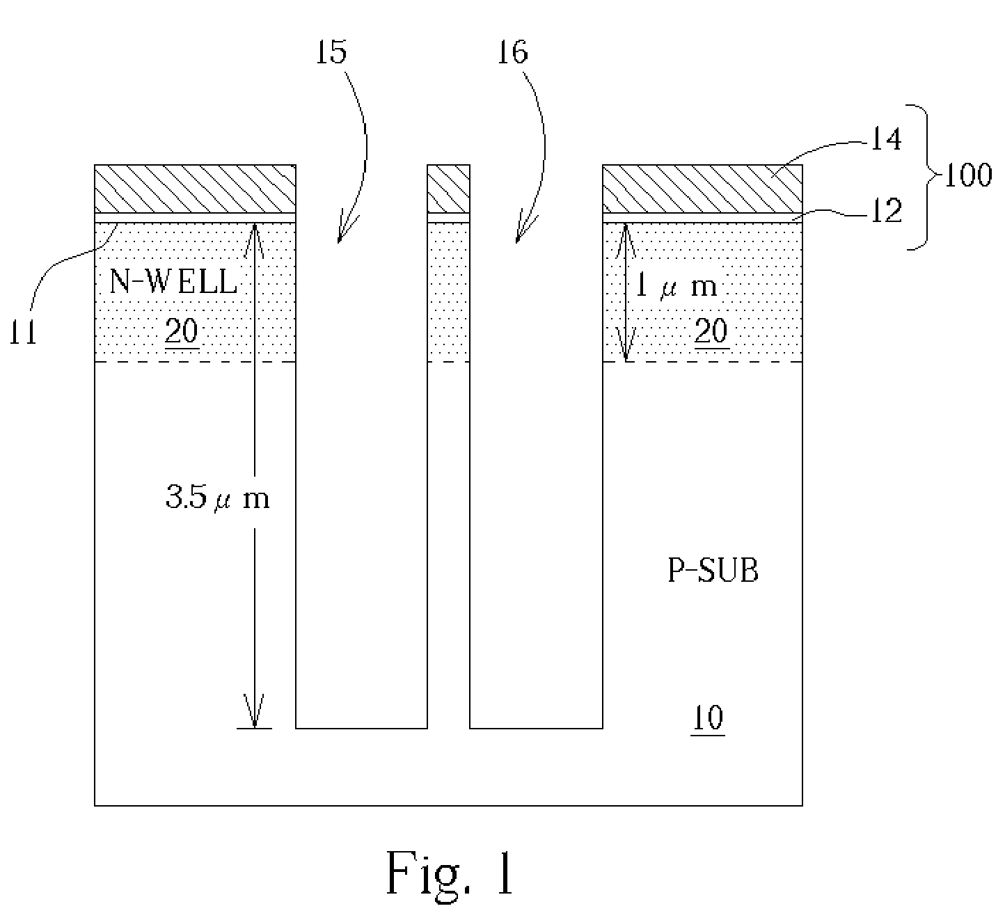 Deep-trench 1t-sram with buried out diffusion well merged with an ion implantation well