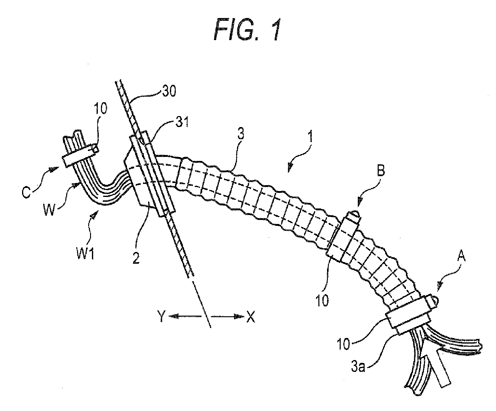 Wire harness water cut-off structure