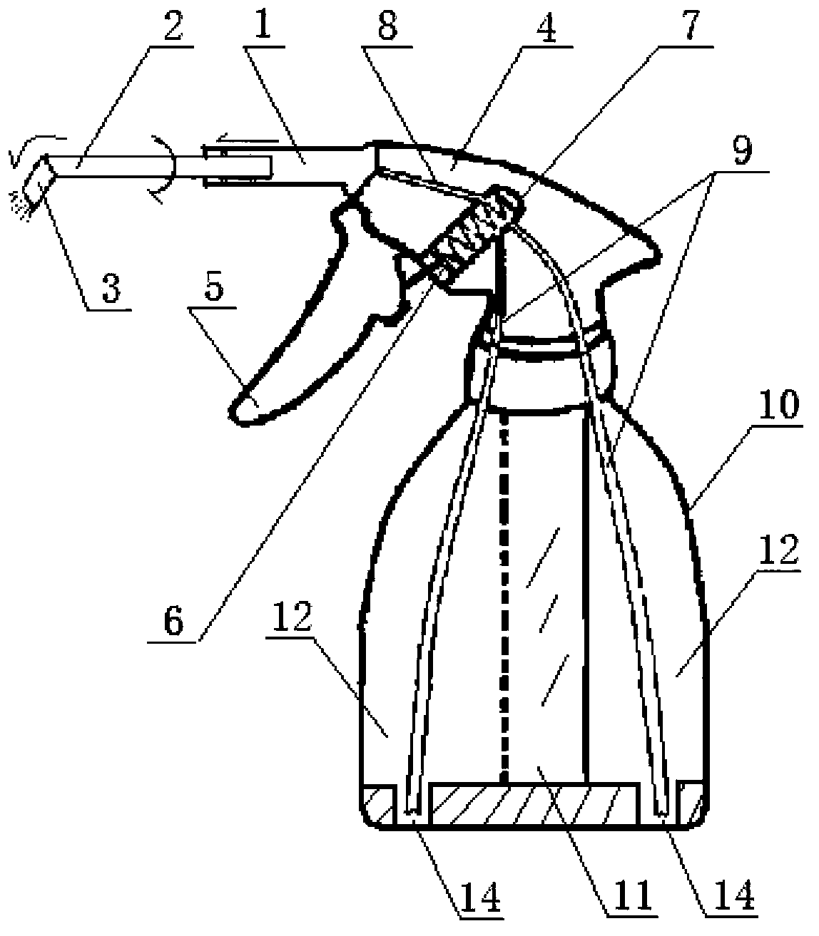 Disinfecting liquid watering can