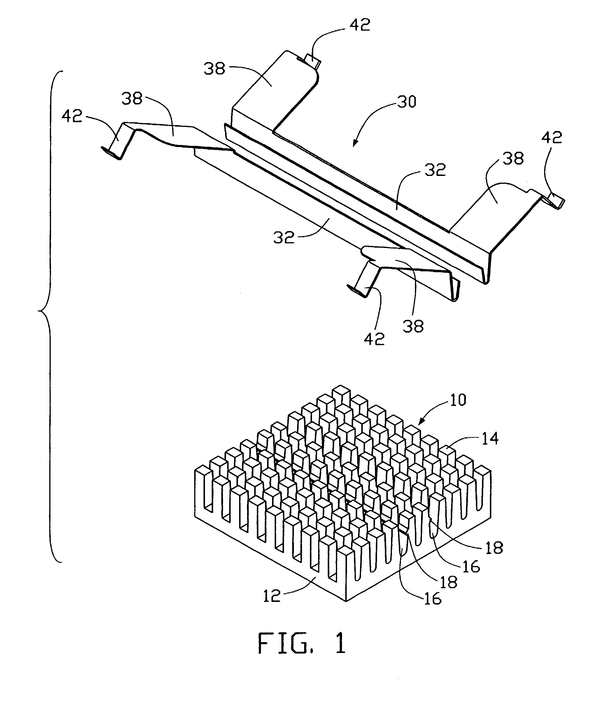 Clip for heat sink