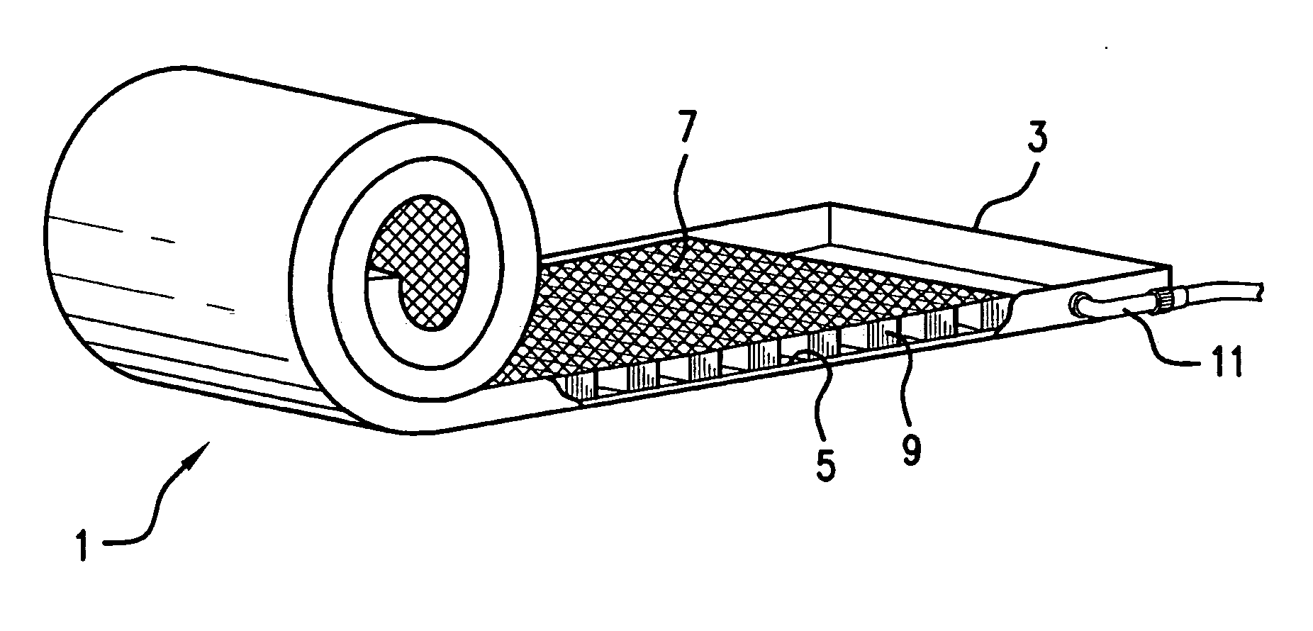 Roll-up pool for a decontamination system