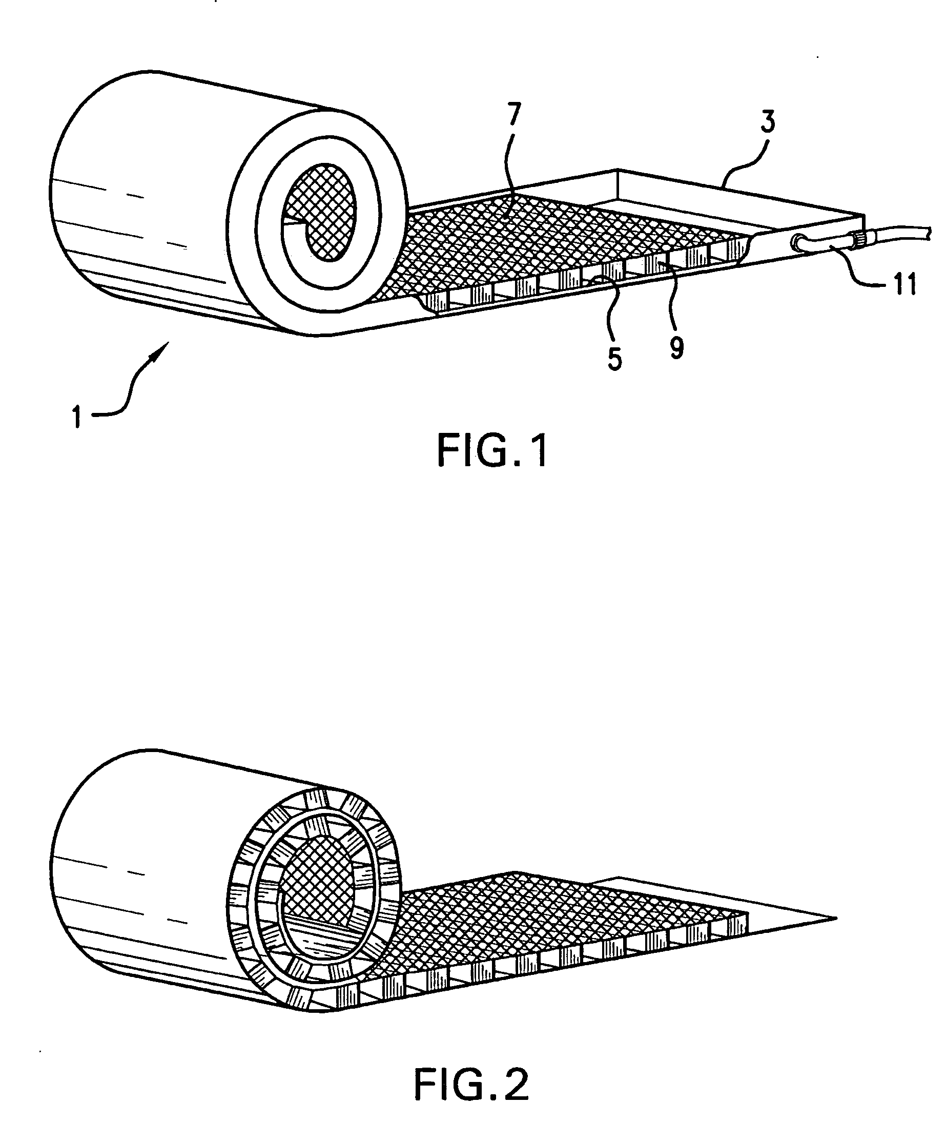 Roll-up pool for a decontamination system