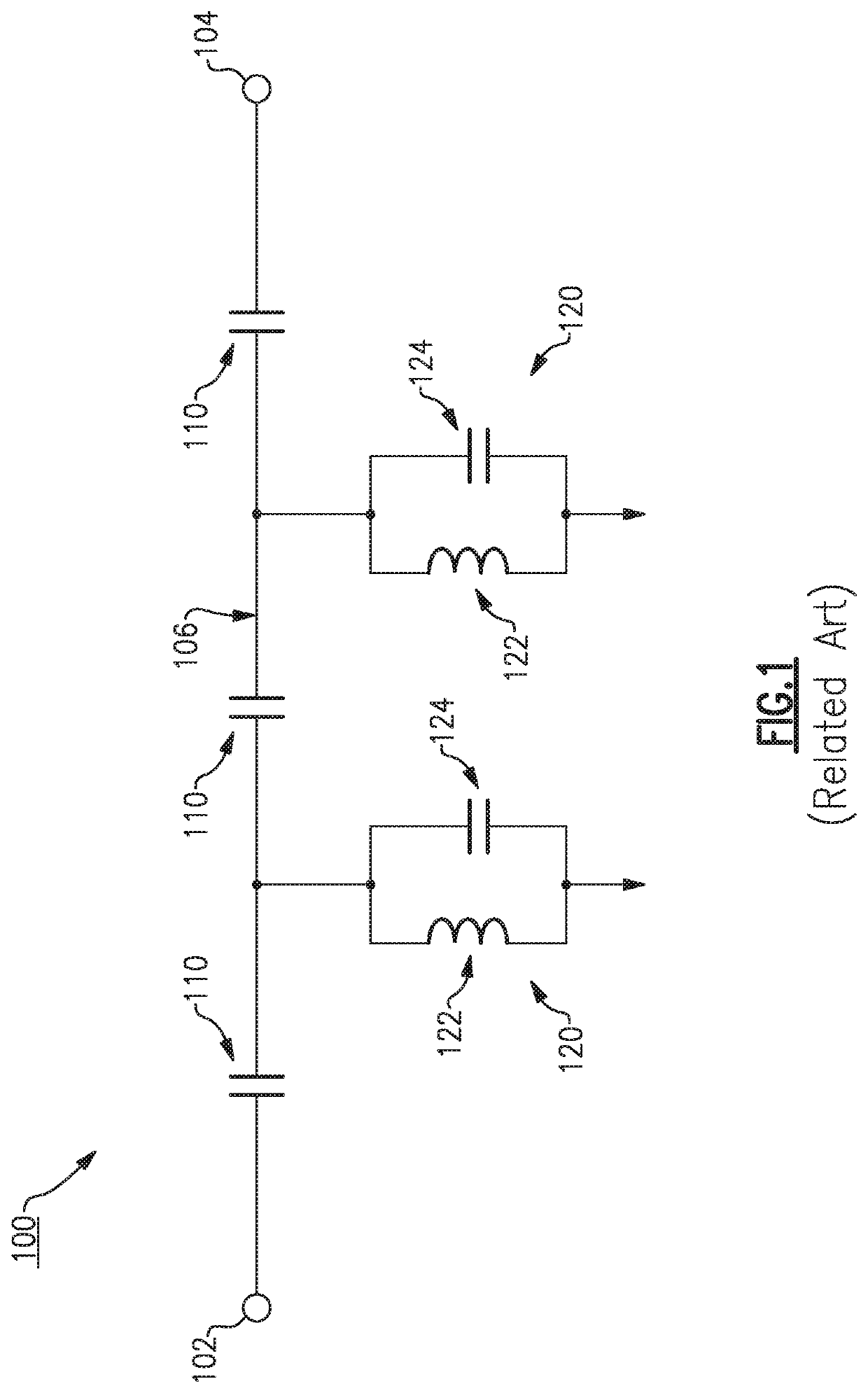 Capacitive-coupled bandpass filter