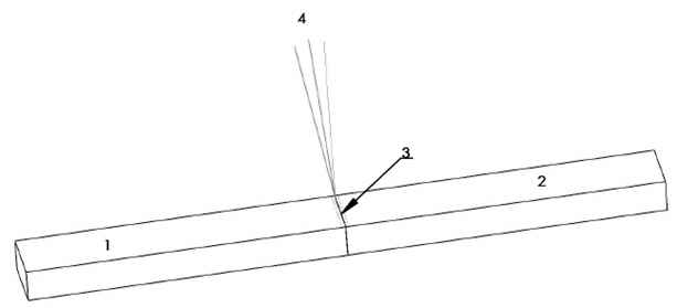 Laser welding method for amorphous matrix material