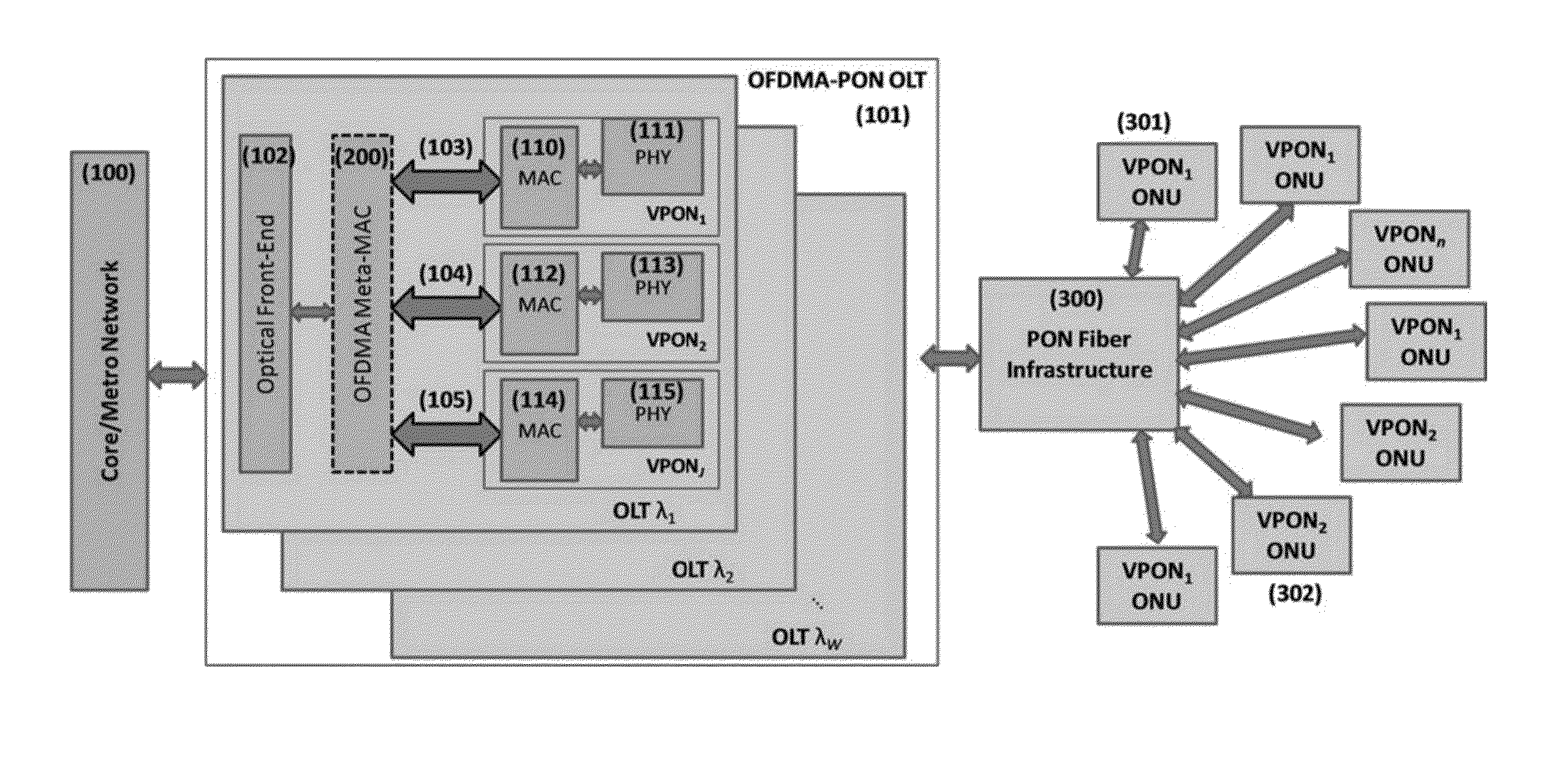 Multi-Service Provisioning in Orthogonal Frequency Division Multiplexing-Passive Optical network OFDMA-PON