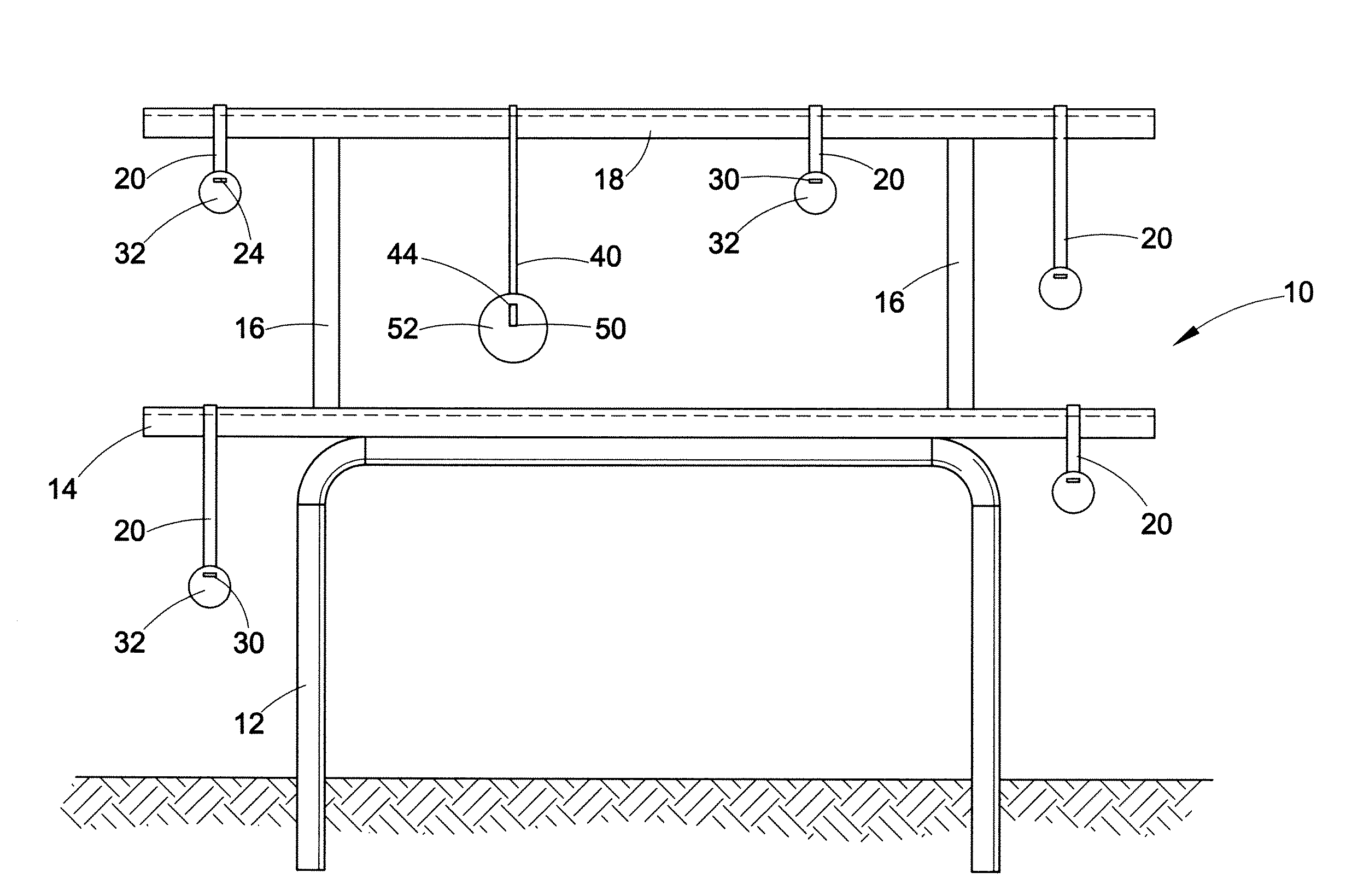 Hanging target frame