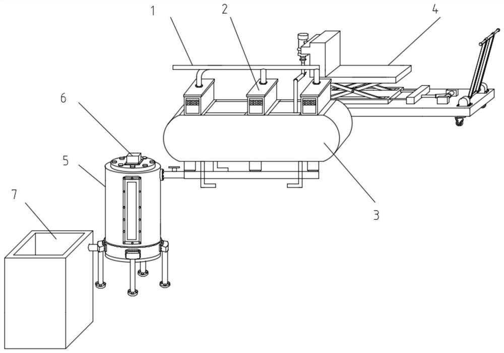 A stone cutting sewage treatment device and its application method