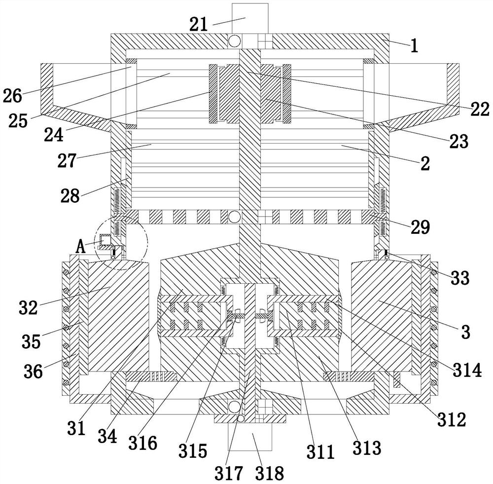 Peanut crushing equipment for preparing dietary fiber