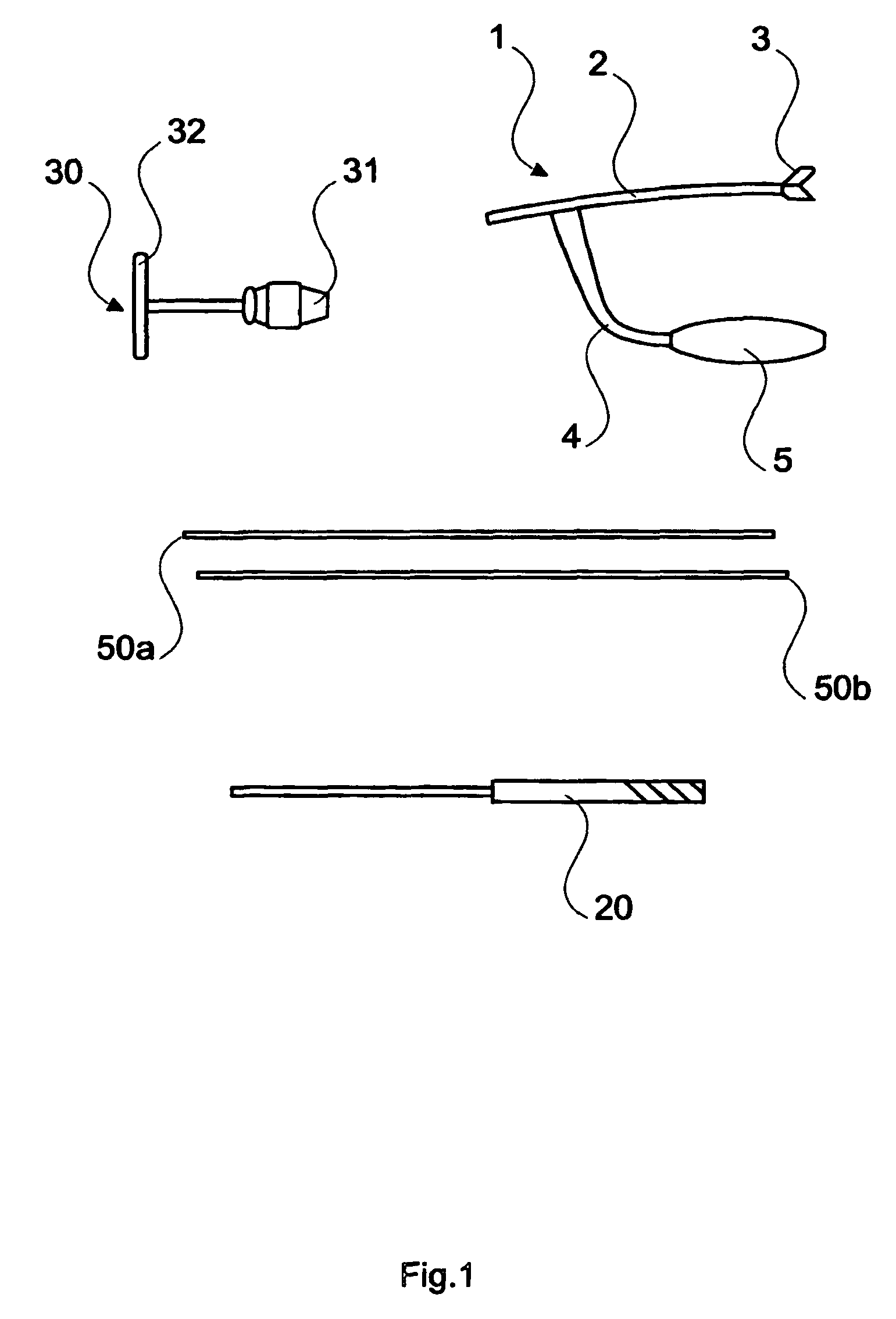 Curved positioning and insertion instrument for inserting a guide wire into the femur