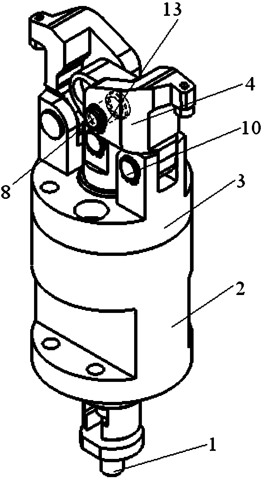 Two-point flexible hold-down fixtures at different heights