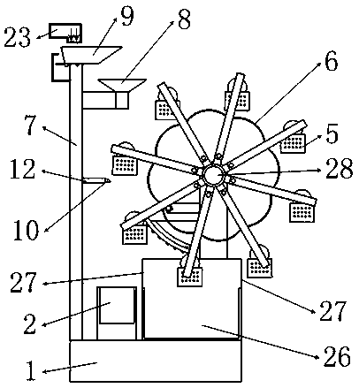 Treatment device for sewage pool