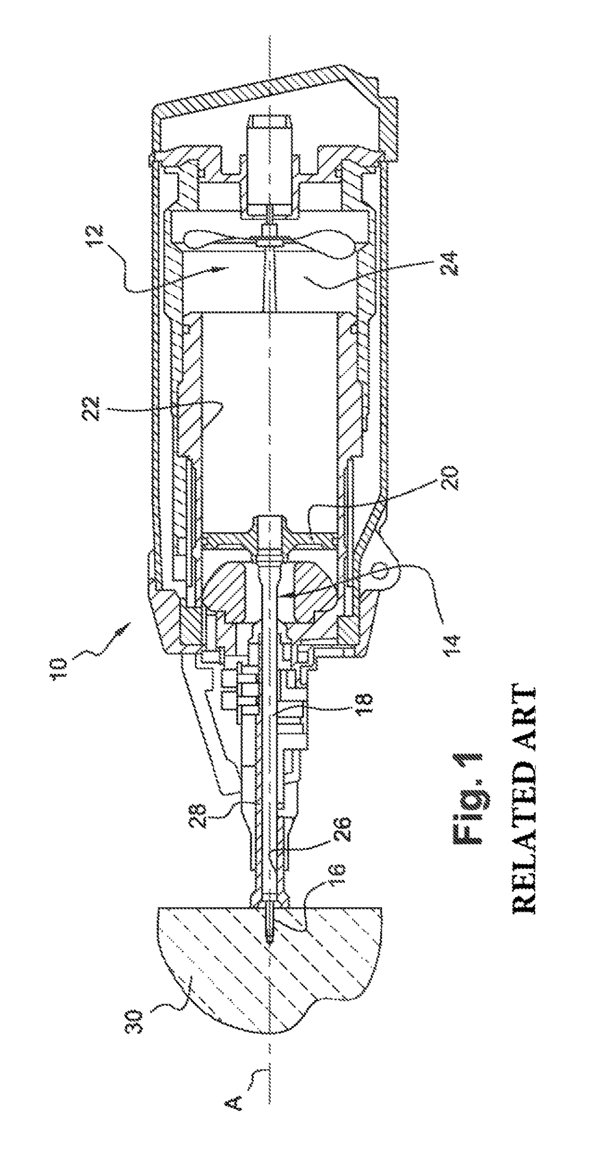 Indirect firing fastening tool, a propelling member and a fastener supporting such member for the tool, and a setting method for a fastener