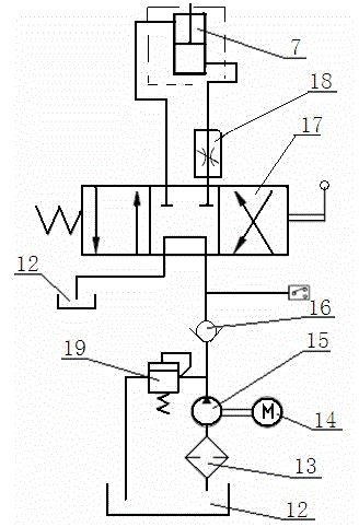 Hydraulic lifting control system for double-tire lifting axle