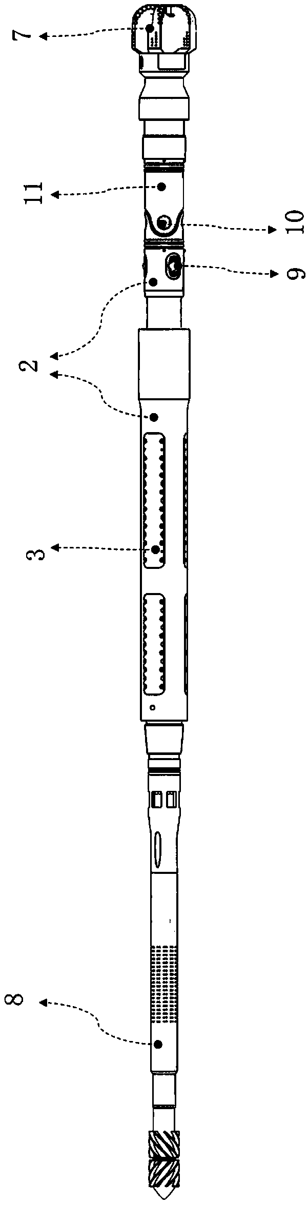 Full-rotation hydraulic inward-pushing-type high-build-up-rate rotation guide tool