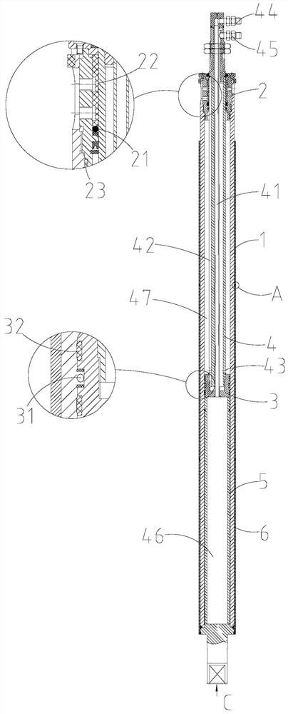 Corrosion-resistant lifting oil cylinder