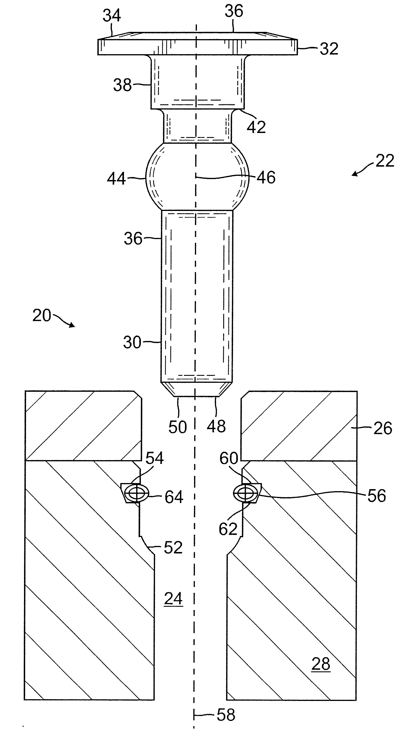 Apparatus including a pin connector for securing a first member and a second member to one another, and associated methods